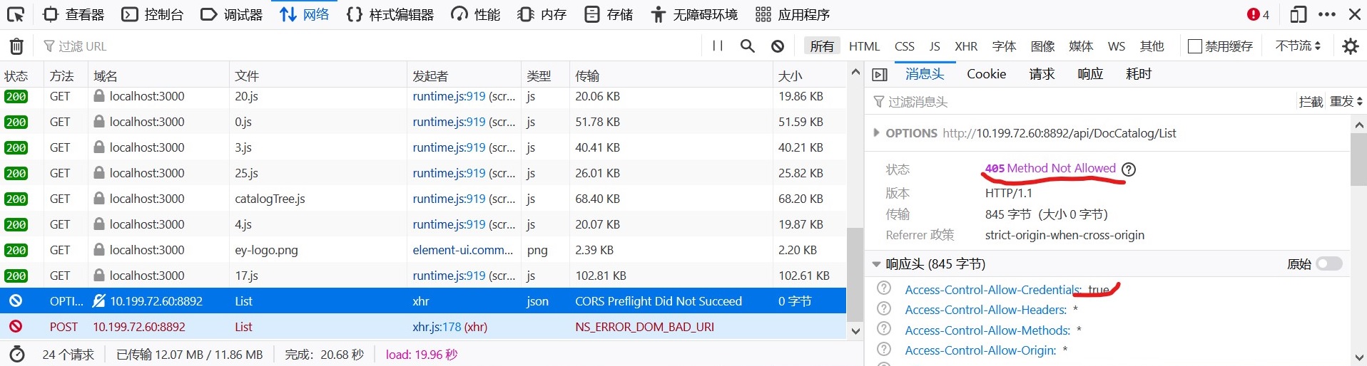 405 Method Not Allowed