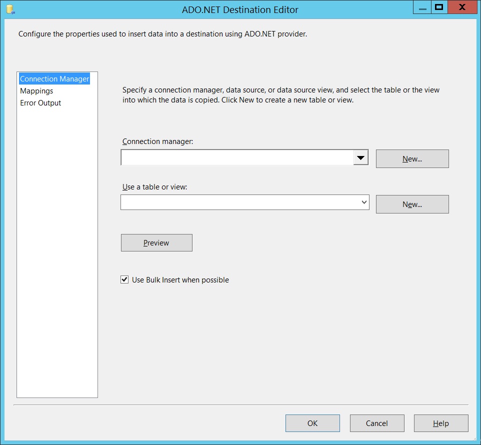 SQL Server Destination