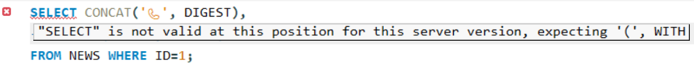 sql query with emoji characters concat statement